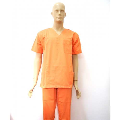 Costum medical portocali - unisex