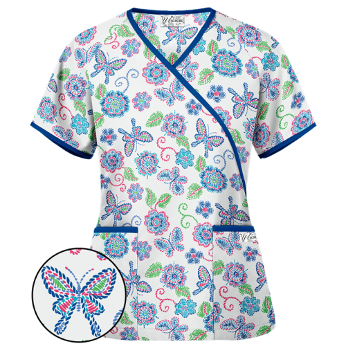 Bluza medicala 'Floral Stitchery' (WT668FLS)